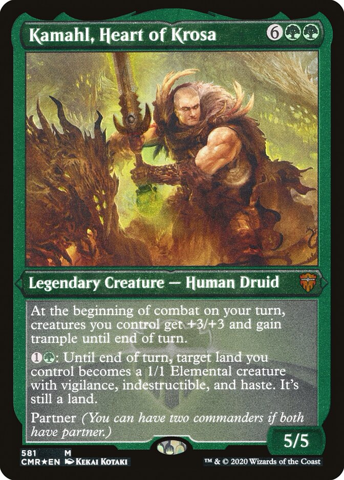 Kamahl, Heart of Krosa (Etched) [Commander Legends] | Tables and Towers