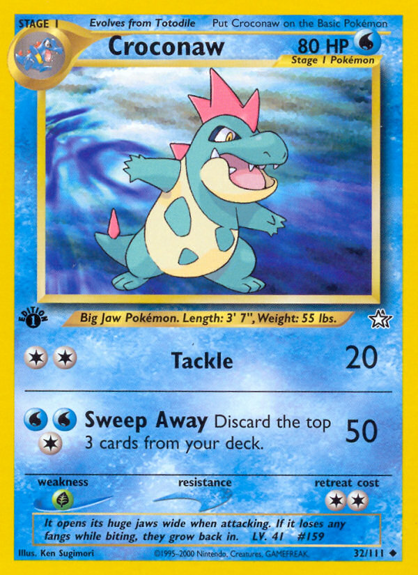 Croconaw (32/111) [Neo Genesis 1st Edition] | Tables and Towers