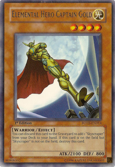 Elemental Hero Captain Gold [FOTB-EN014] Ultra Rare | Tables and Towers