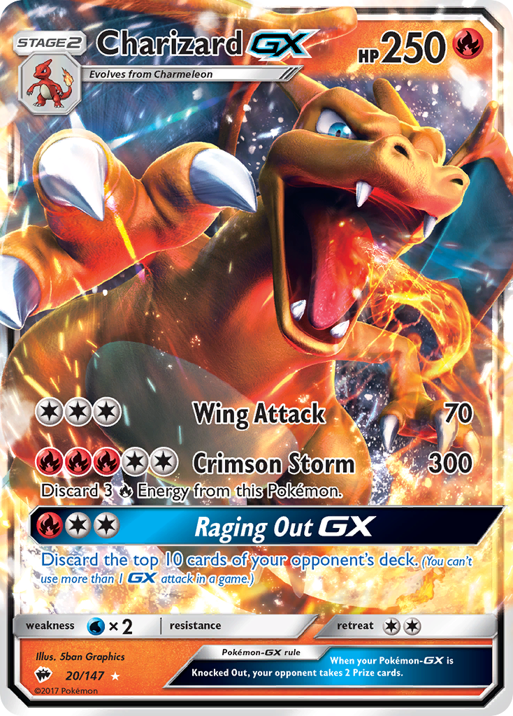 Charizard GX (20/147) [Sun & Moon: Burning Shadows] | Tables and Towers