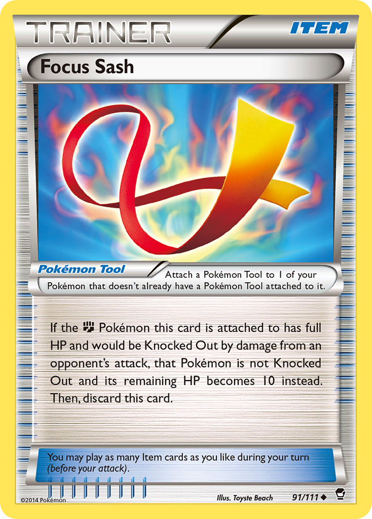 Focus Sash (91/111) [XY: Furious Fists] | Tables and Towers