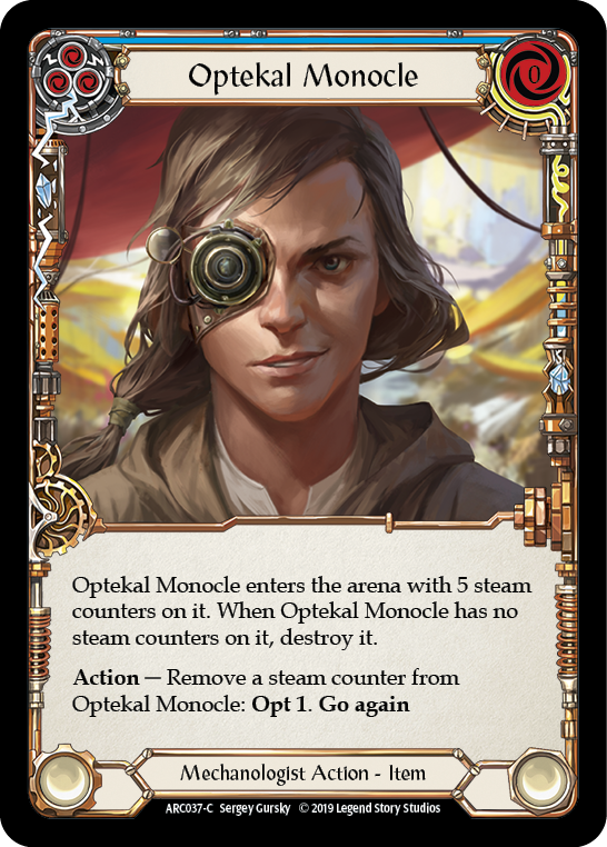 Optekal Monocle [ARC037-C] (Arcane Rising)  1st Edition Rainbow Foil | Tables and Towers