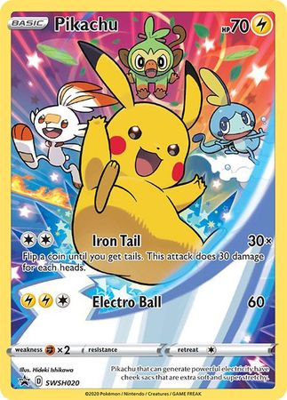 Pikachu (SWSH020) [Sword & Shield: Black Star Promos] | Tables and Towers