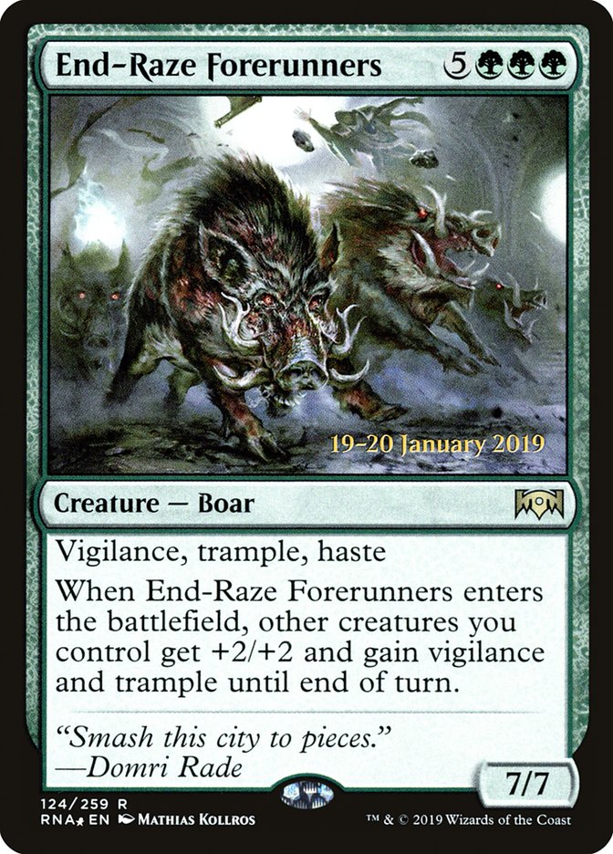 End-Raze Forerunners [Ravnica Allegiance Prerelease Promos] | Tables and Towers