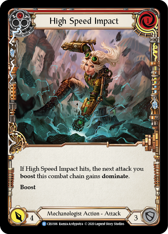 High Speed Impact (Red) [CRU106] (Crucible of War)  1st Edition Rainbow Foil | Tables and Towers