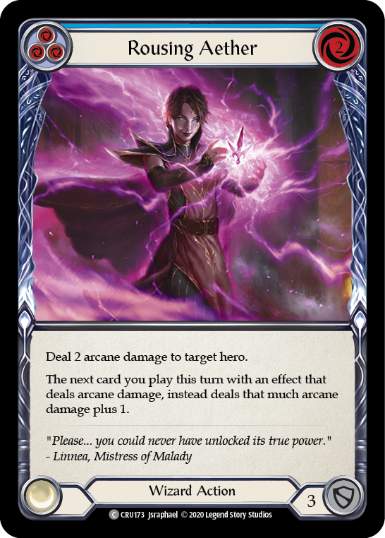 Rousing Aether (Blue) [CRU173] (Crucible of War)  1st Edition Rainbow Foil | Tables and Towers