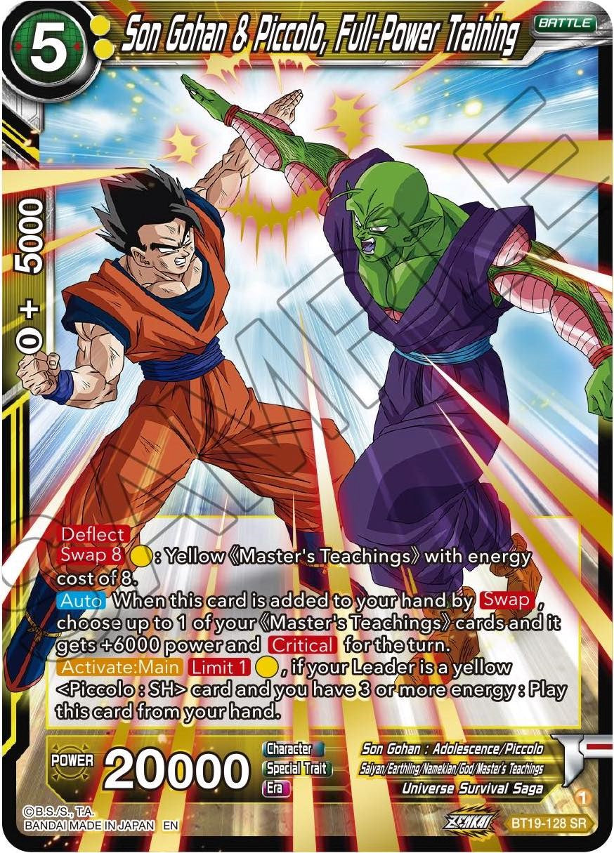 Son Gohan & Piccolo, Full-Power Training (BT19-128) [Fighter's Ambition] | Tables and Towers