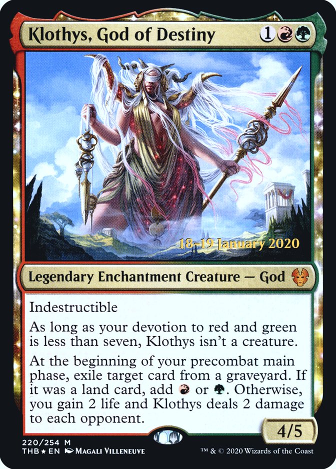 Klothys, God of Destiny [Theros Beyond Death Prerelease Promos] | Tables and Towers