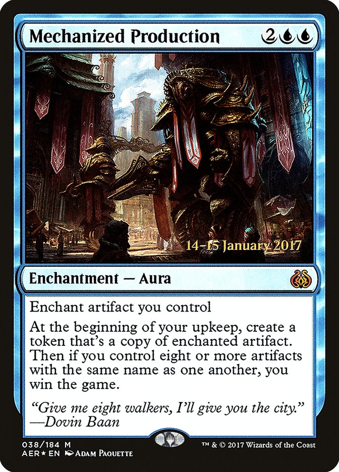 Mechanized Production [Aether Revolt Prerelease Promos] | Tables and Towers