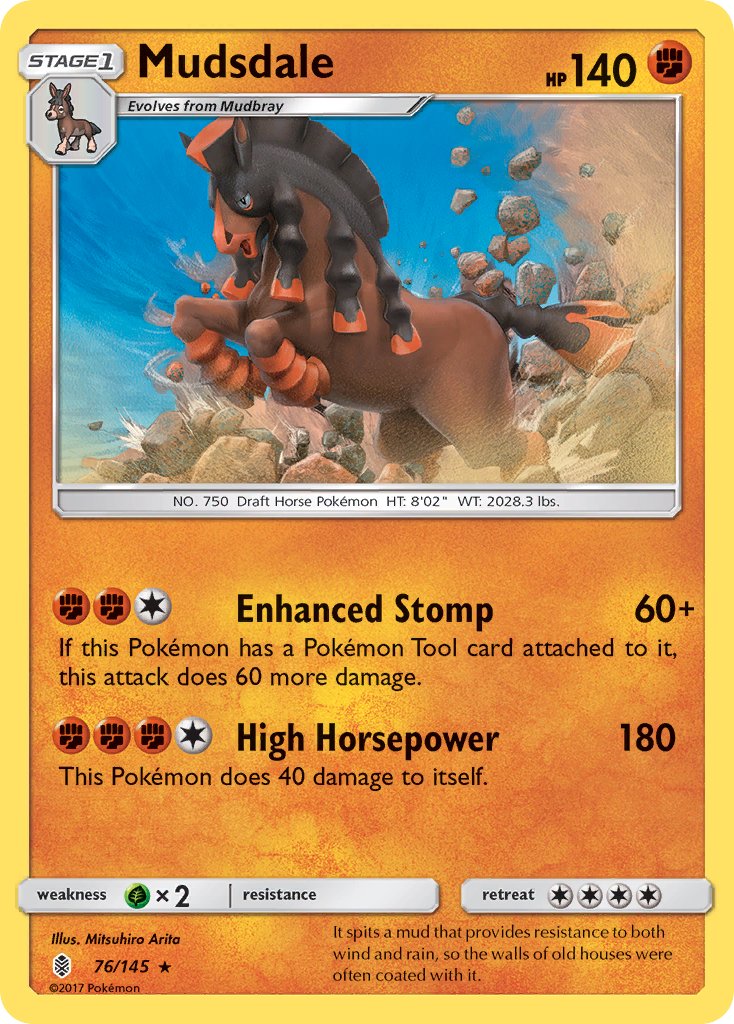 Mudsdale (76/145) (Prerelease Kit Exclusive) (Theme Deck Exclusive) [Sun & Moon: Guardians Rising] | Tables and Towers