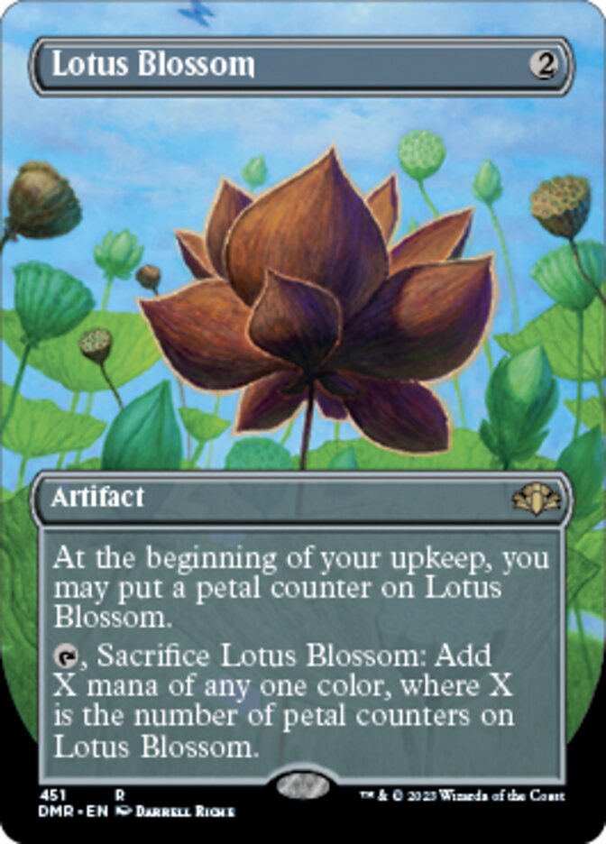 Lotus Blossom (Borderless Alternate Art) [Dominaria Remastered] | Tables and Towers