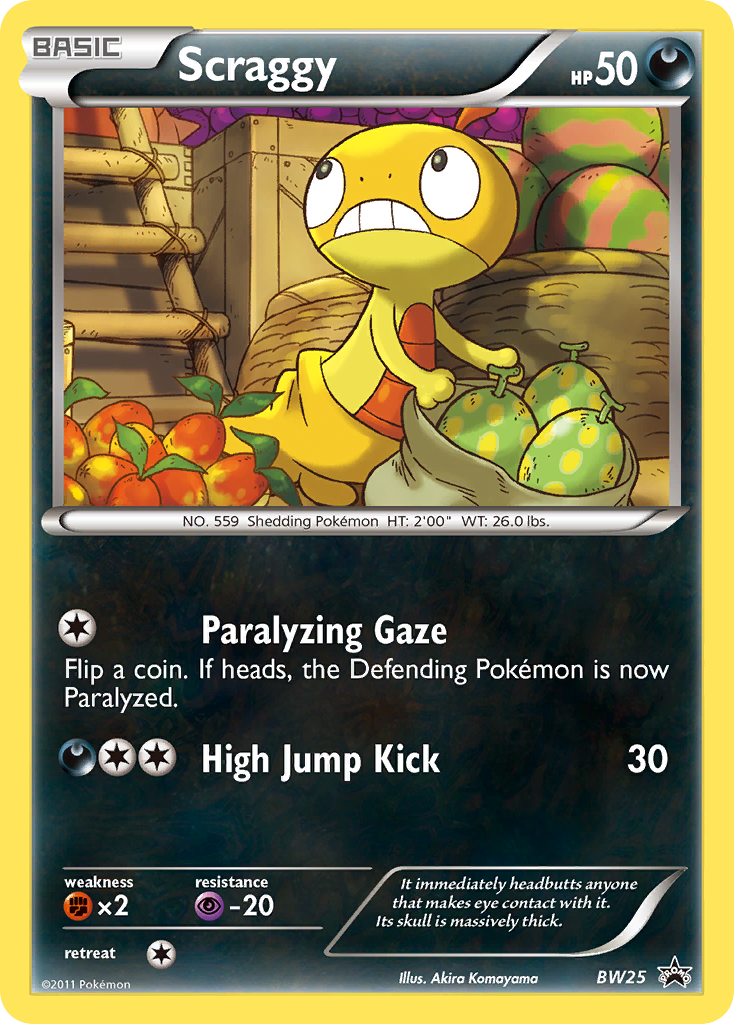 Scraggy (BW25) [Black & White: Black Star Promos] | Tables and Towers