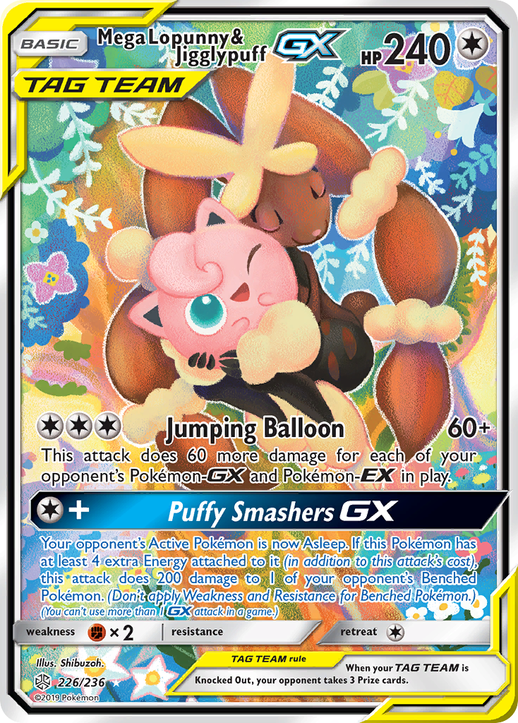 Mega Lopunny & Jigglypuff GX (226/236) [Sun & Moon: Cosmic Eclipse] | Tables and Towers