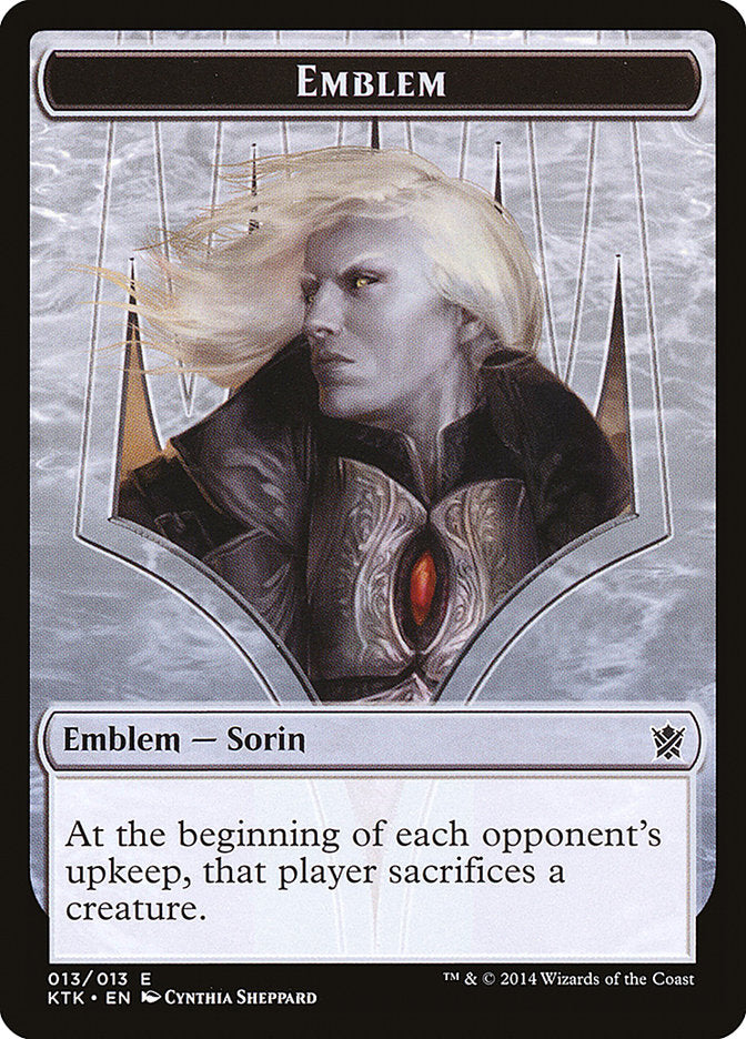 Sorin, Solemn Visitor Emblem [Khans of Tarkir Tokens] | Tables and Towers