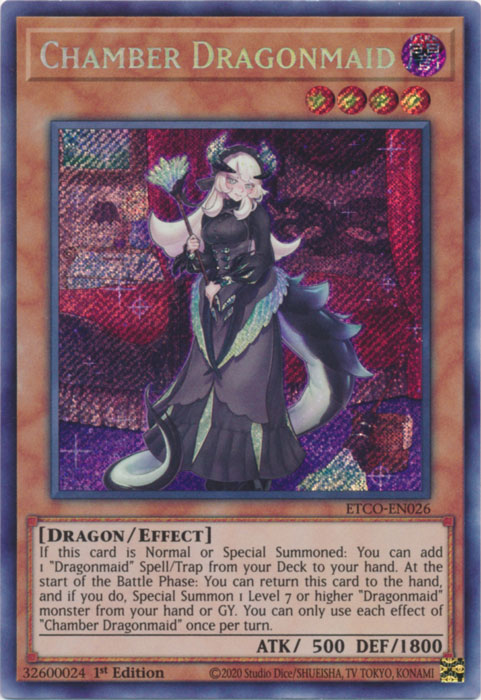 Chamber Dragonmaid [ETCO-EN026] Secret Rare | Tables and Towers