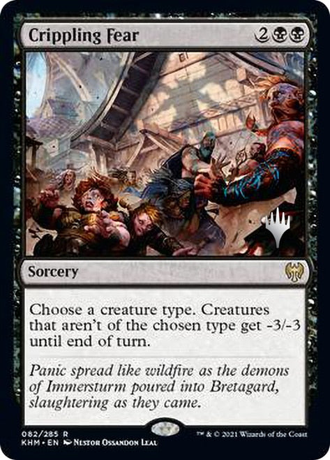 Crippling Fear (Promo Pack) [Kaldheim Promos] | Tables and Towers