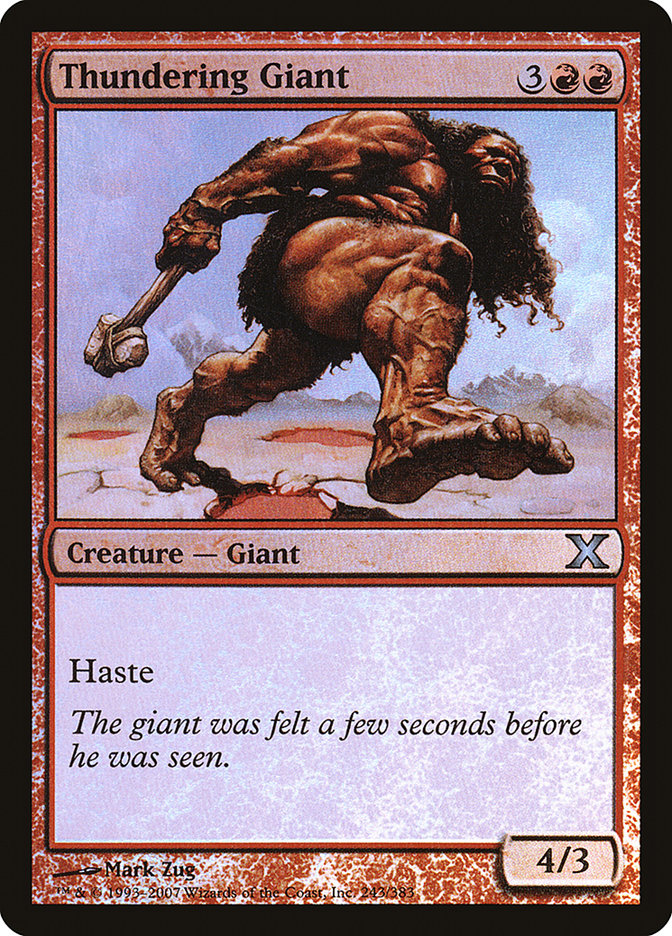 Thundering Giant (Premium Foil) [Tenth Edition] | Tables and Towers