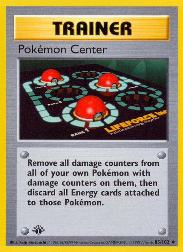 Pokemon Center (85/102) (Shadowless) [Base Set 1st Edition] | Tables and Towers