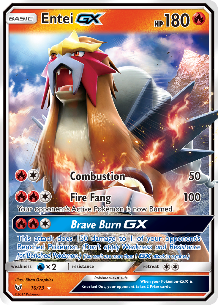 Entei GX (10/73) [Sun & Moon: Shining Legends] | Tables and Towers