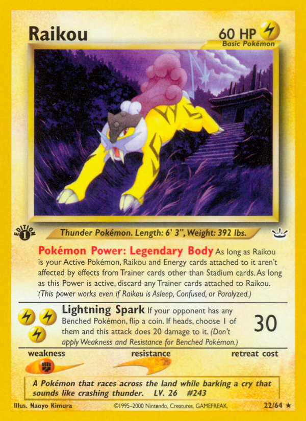 Raikou (22/64) [Neo Revelation 1st Edition] | Tables and Towers