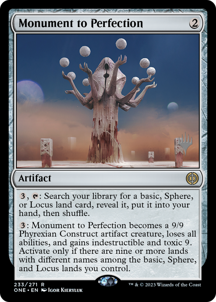 Monument to Perfection (Promo Pack) [Phyrexia: All Will Be One Promos] | Tables and Towers