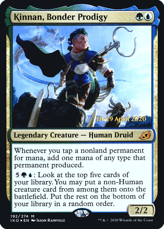 Kinnan, Bonder Prodigy [Ikoria: Lair of Behemoths Prerelease Promos] | Tables and Towers