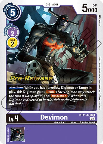 Devimon [BT11-080] [Dimensional Phase Pre-Release Promos] | Tables and Towers