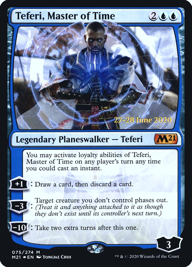 Teferi, Master of Time (75) [Core Set 2021 Prerelease Promos] | Tables and Towers