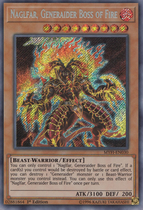 Naglfar, Generaider Boss of Fire [MYFI-EN030] Secret Rare | Tables and Towers