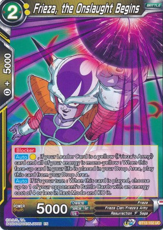 Frieza, the Onslaught Begins (BT12-102) [Vicious Rejuvenation] | Tables and Towers