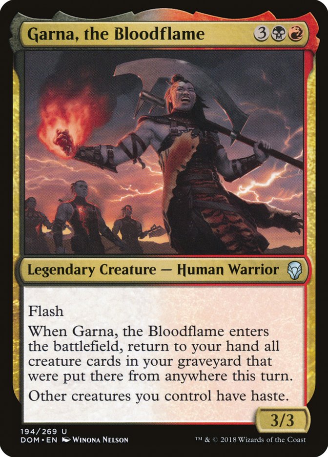 Garna, the Bloodflame [Dominaria] | Tables and Towers