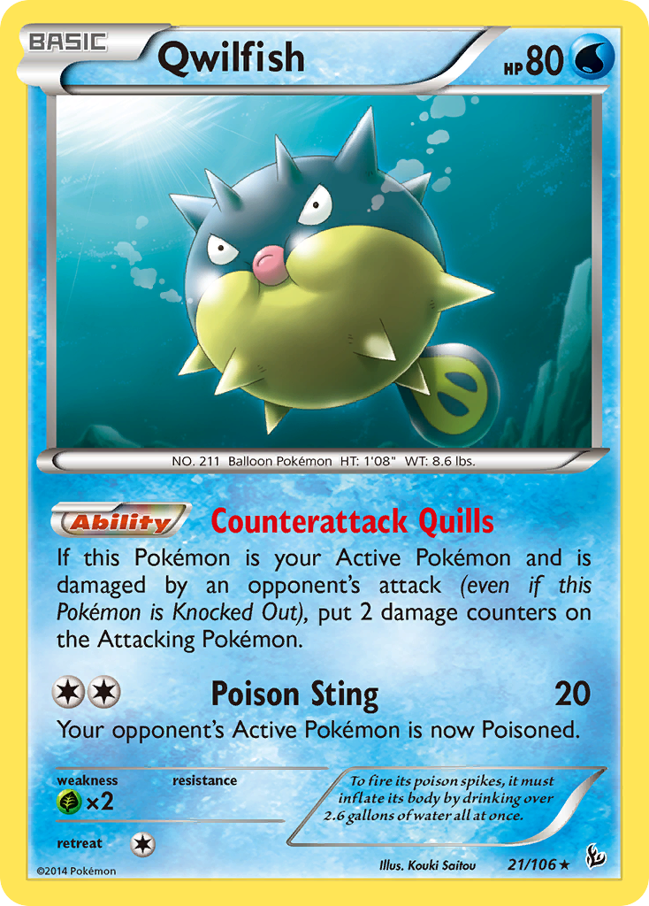 Qwilfish (21/106) [XY: Flashfire] | Tables and Towers