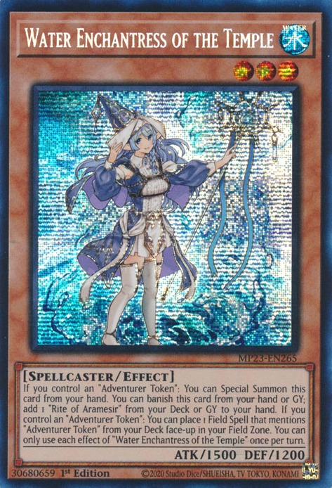 Water Enchantress of the Temple [MP23-EN265] Prismatic Secret Rare | Tables and Towers