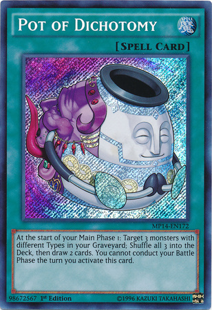 Pot of Dichotomy [MP14-EN172] Secret Rare | Tables and Towers