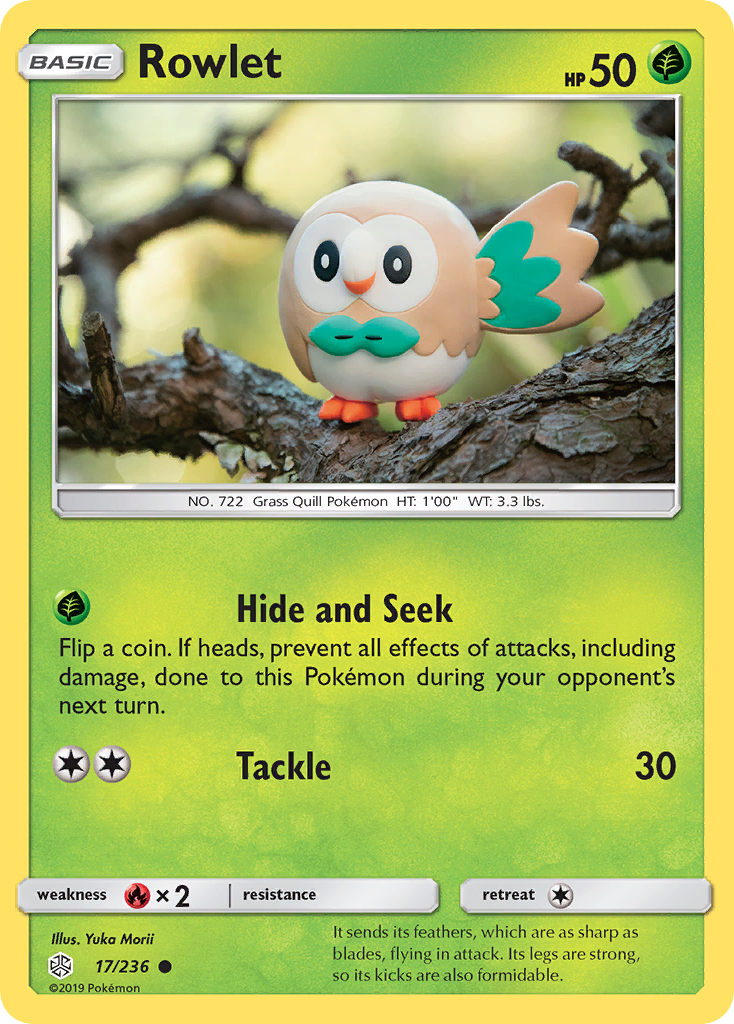 Rowlet (17/236) [Sun & Moon: Cosmic Eclipse] | Tables and Towers