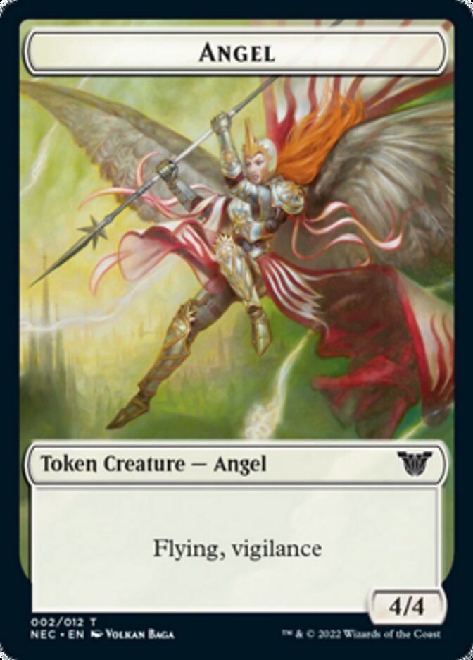 Angel // Elephant Double-Sided Token [Kamigawa: Neon Dynasty Commander Tokens] | Tables and Towers