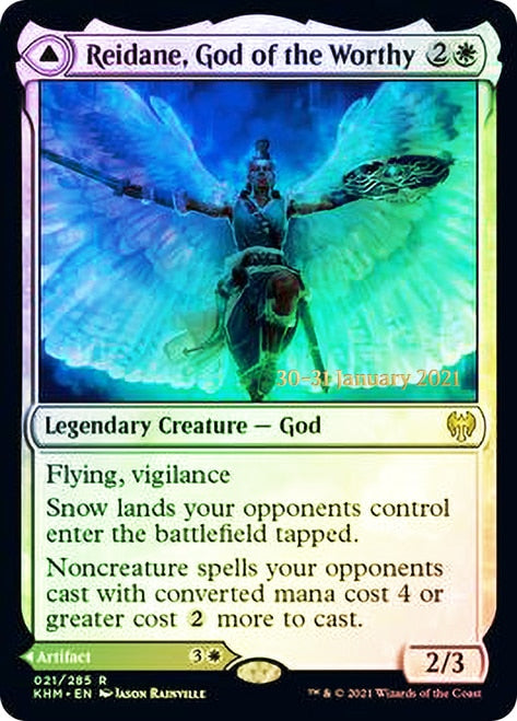 Reidane, God of the Worthy // Valkmira, Protector's Shield [Kaldheim Prerelease Promos] | Tables and Towers