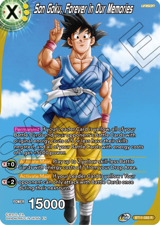 Son Goku, Forever in Our Memories (BT11-093) [Theme Selection: History of Son Goku] | Tables and Towers