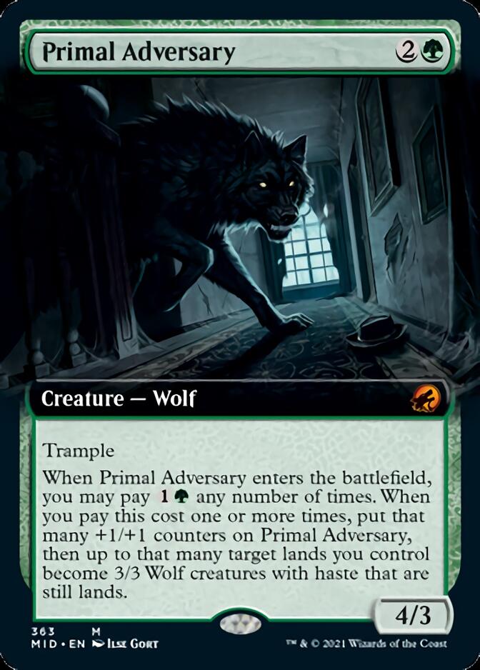 Primal Adversary (Extended Art) [Innistrad: Midnight Hunt] | Tables and Towers