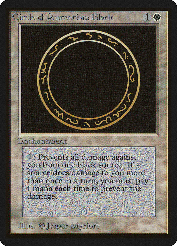 Circle of Protection: Black [Beta Edition] | Tables and Towers