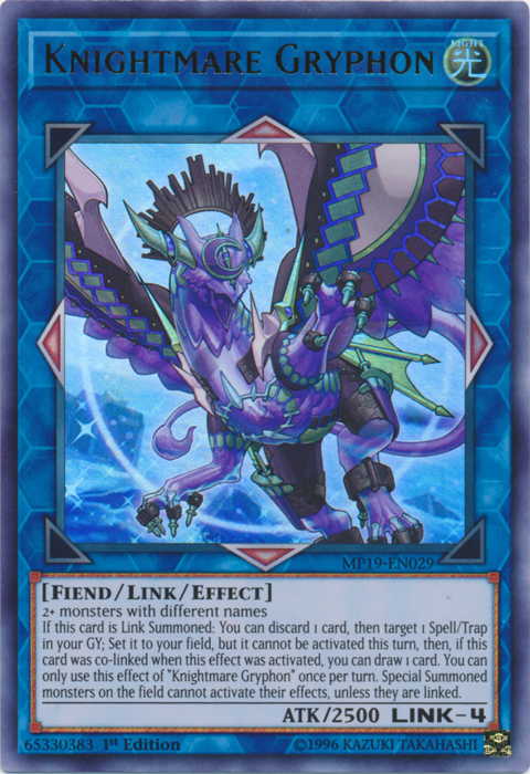 Knightmare Gryphon [MP19-EN029] Ultra Rare | Tables and Towers