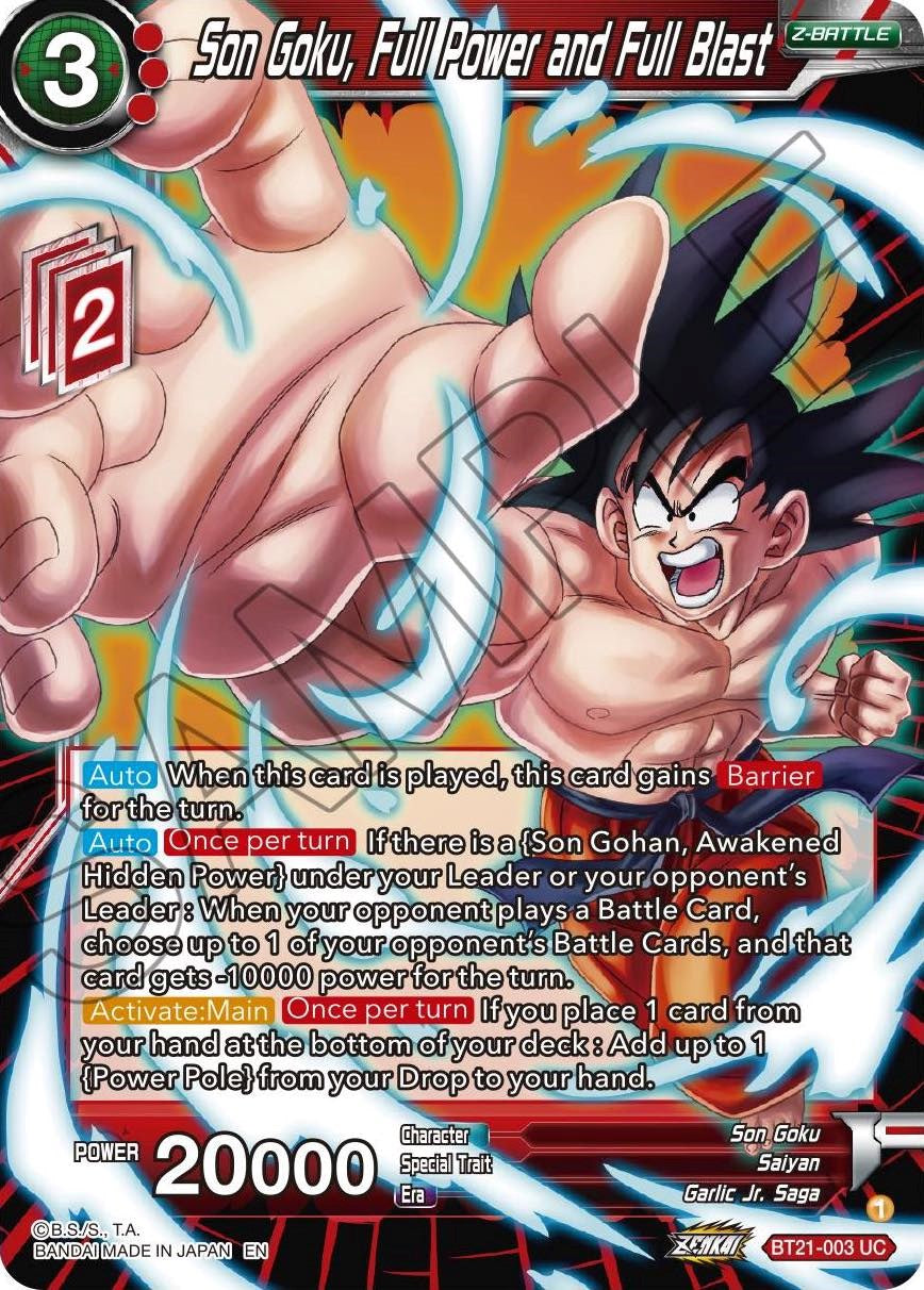 Son Goku, Full Power and Full Blast (BT21-003) [Wild Resurgence] | Tables and Towers