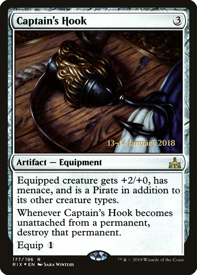 Captain's Hook [Rivals of Ixalan Prerelease Promos] | Tables and Towers