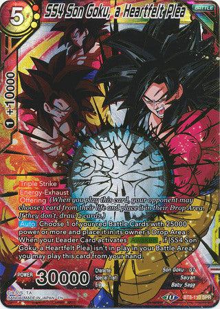 SS4 Son Goku, a Heartfelt Plea (SPR) (BT8-110) [Malicious Machinations] | Tables and Towers