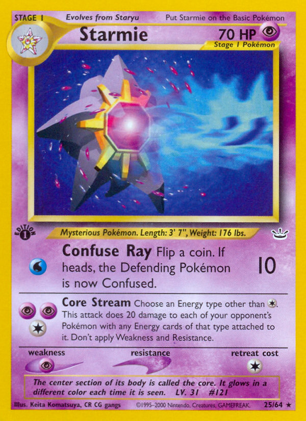 Starmie (25/64) [Neo Revelation 1st Edition] | Tables and Towers