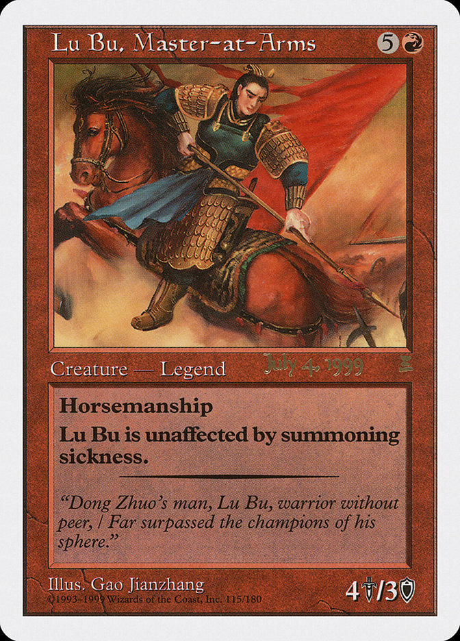 Lu Bu, Master-at-Arms (July 4, 1999) [Portal Three Kingdoms Promos] | Tables and Towers