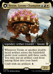 Tetzin, Gnome Champion // The Golden-Gear Colossus (Extended Art) [The Lost Caverns of Ixalan Commander] | Tables and Towers