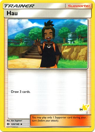 Hau (120/149) (Pikachu Stamp #54) [Battle Academy 2020] | Tables and Towers