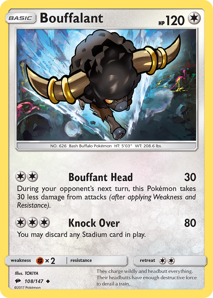 Bouffalant (108/147) [Sun & Moon: Burning Shadows] | Tables and Towers