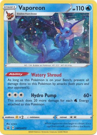 Vaporeon (SWSH072) [Sword & Shield: Black Star Promos] | Tables and Towers